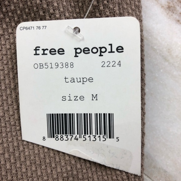 NWT Free People Mod Stripe Cuff Tee Size Medium - Picture 5 of 8